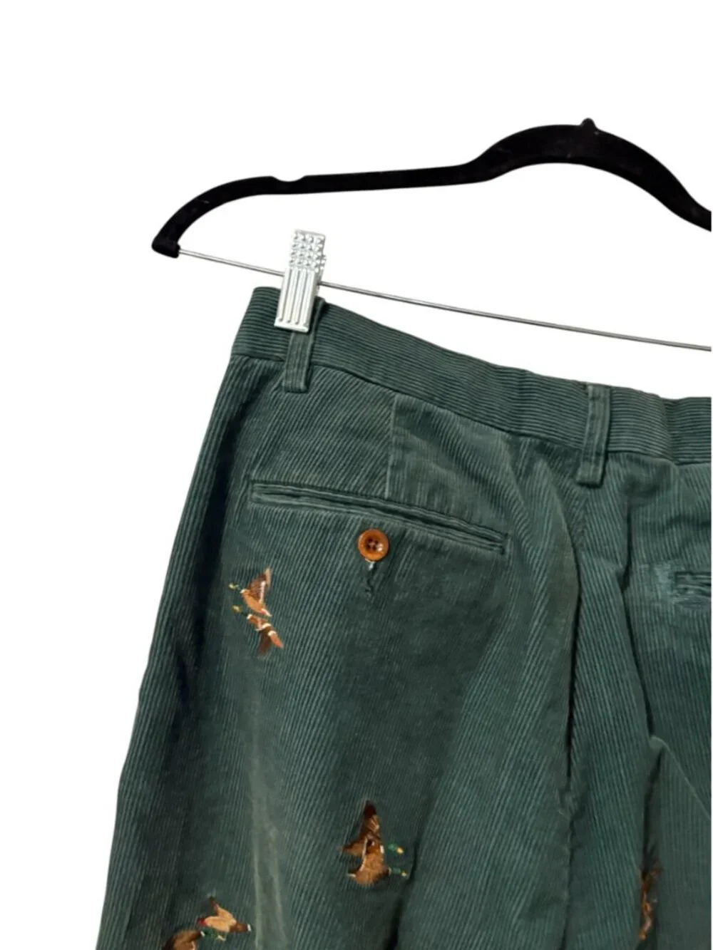 Polo Ralph Lauren Vintage Mallard Duck Embroidered Corduroy Pants
